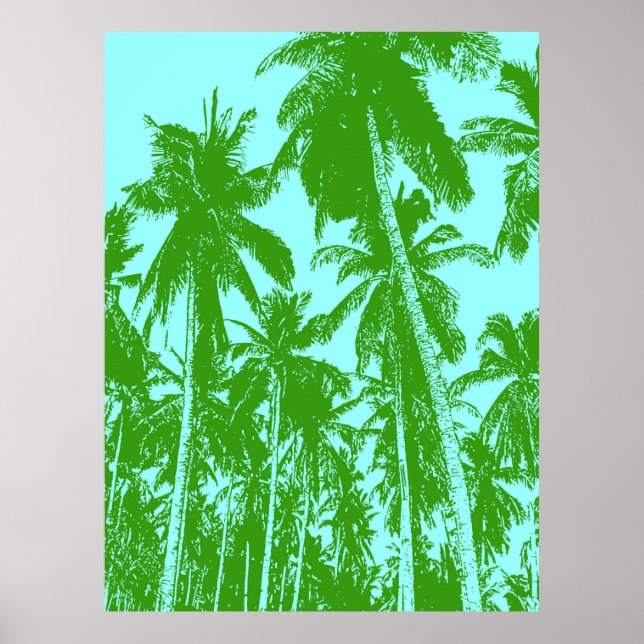 Graphic Palm Trees Design Poster (Front)