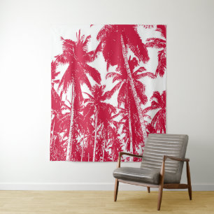 Graphic Palm Trees Design Tapestry