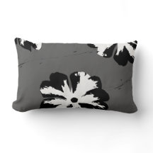 Graphic Pansy Grey, Black & White