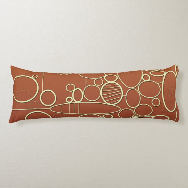 Graphic pattern body pillow (Front)