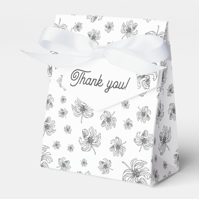 Graphic peonies. favor box (Front Side)