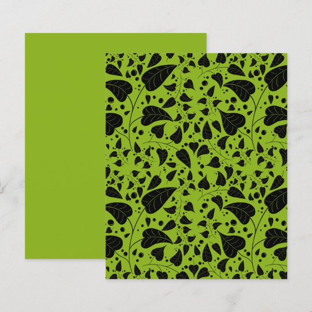 Graphic plant green black vines (Front/Back)