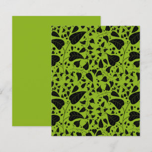 Graphic plant green black vines