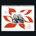 Graphic Poinsettia Christmas Photo Calendar<br><div class="desc">Graphic interpretation of a poinsettia in custom colour on the cover. Customize the text on the front and photos inside. Template cover photo image: Freepik.com</div>