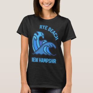 Graphic Rye Beach New Hampshire Pocket Wave Souven T-Shirt