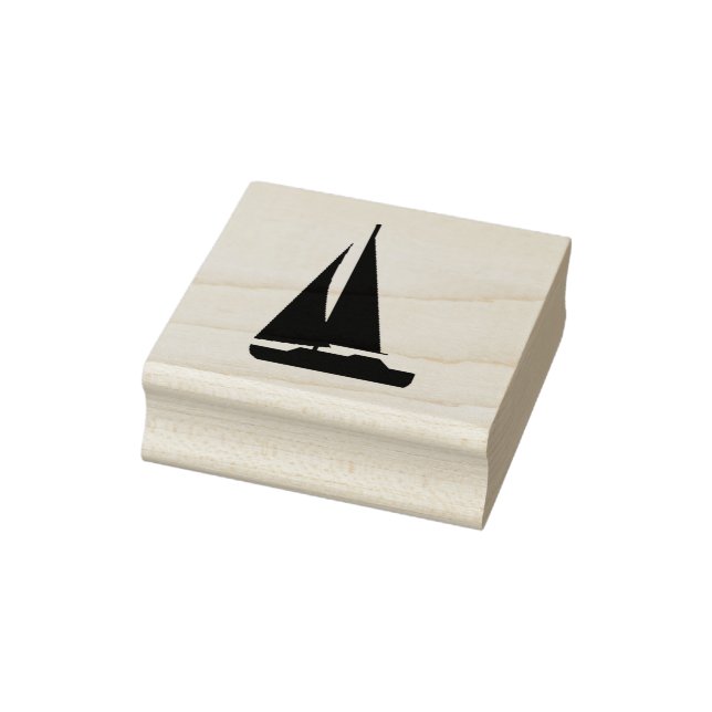 Graphic Sailboat 2 inch Rubber Stamp (Stamp)