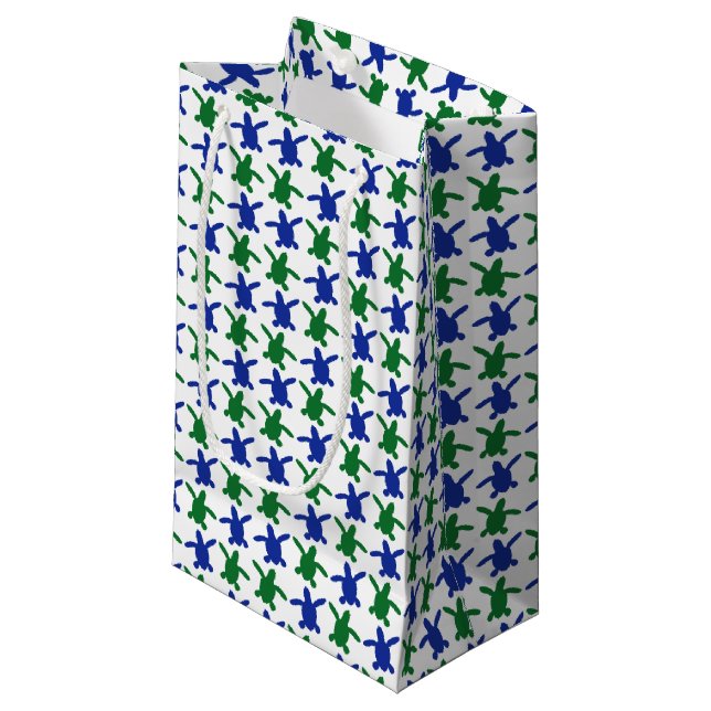 Graphic Sea Turtle Hatchling Gift Bag (Front Angled)