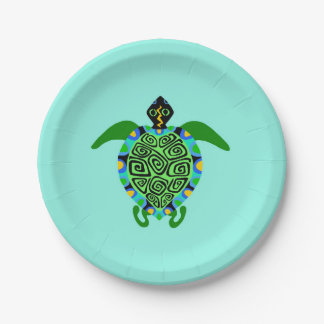 Graphic Sea TURTLE - Wild animals Nature - Party Paper Plate