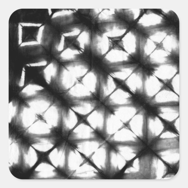 Graphic Shibori I Square Sticker (Front)