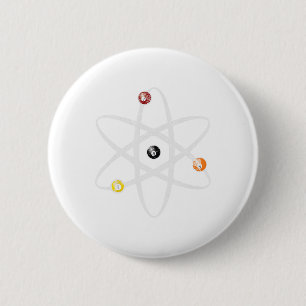 Graphic Snookers Billiards Professional Men Women 2 Inch Round Button