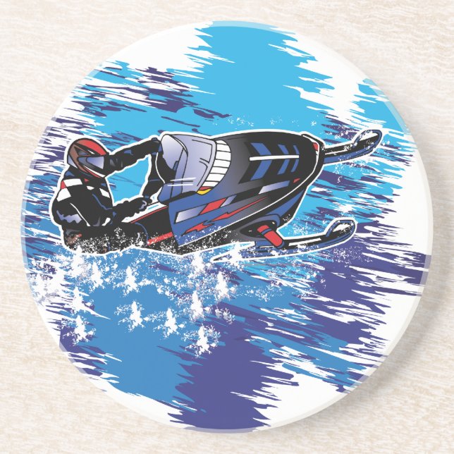 Graphic Snowmobiler Coaster (Front)