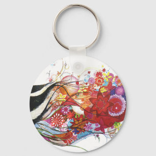 Graphic Sparrow Keychain