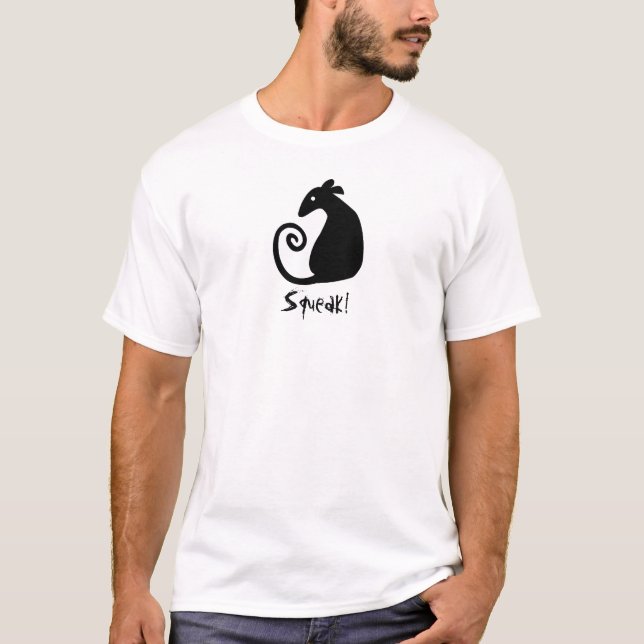 Graphic "Squeak!" - rat shirt (Front)