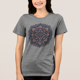 Graphic T-Shirt – Mandala Art Design Tri-Blend Shirt