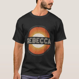 Graphic Tee First Name Rebecca Retro Personalized 
