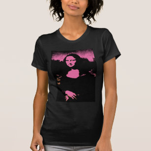 Graphic Tee Mona Lisa Pink and Black