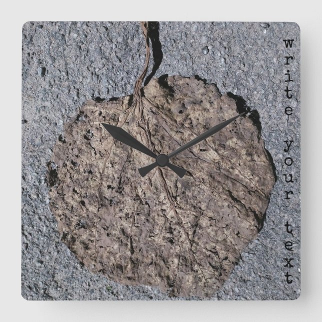 Graphic/Textured Square Wall Clock (Front)