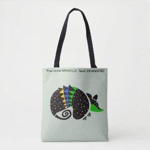 Graphic Three banded ARMADILLO - Wildlife - Nature Tote Bag