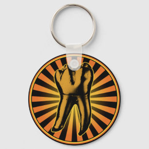 Graphic Tooth Emblem Keychain