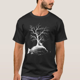 Graphic Tree Fishing Rod  Fish Snapper 1 T-Shirt