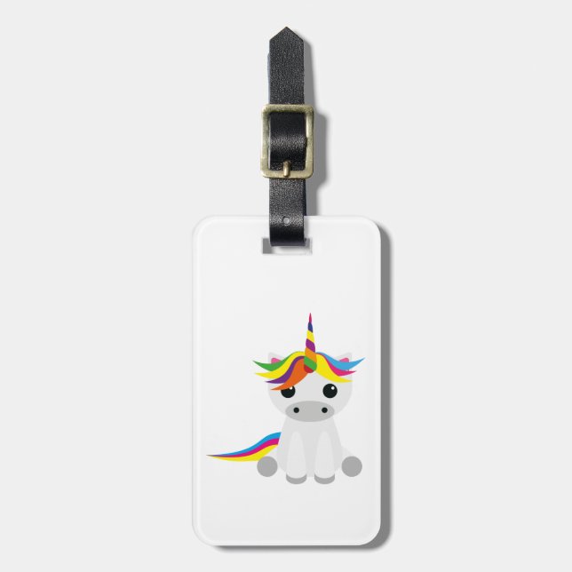 Graphic Unicorn Luggage Tag (Front Vertical)