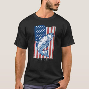 Graphic Usa 4th Of July Patriotic American Fishing T-Shirt