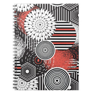 Graphic Vintage Abstract Illustration Elements Notebook
