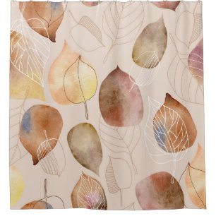 Graphic Watercolor Leaf Autumn Design