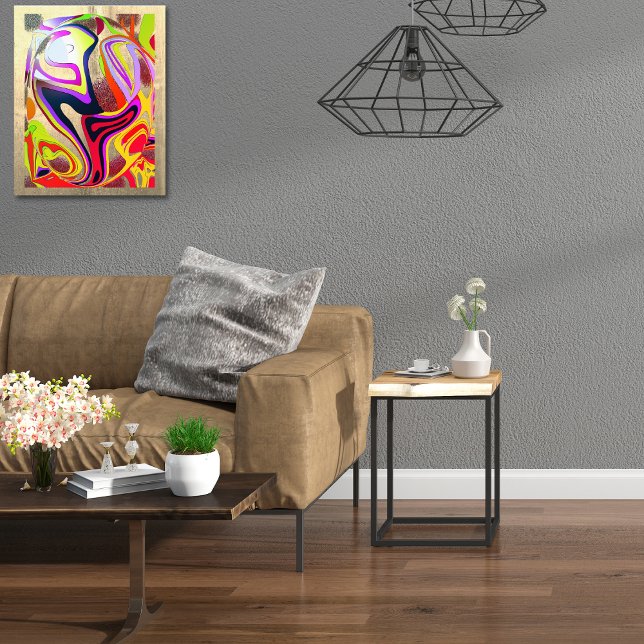 Graphic waves globe - metal bg photo print (Creator Uploaded)