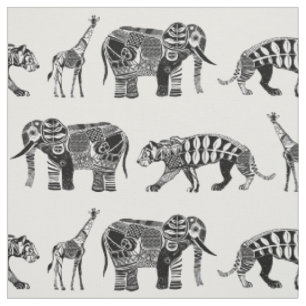 graphic zoo fabric