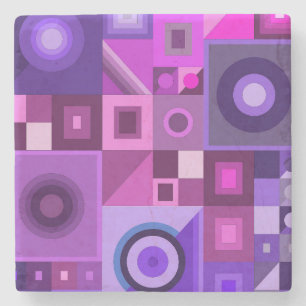 Graphical colourful love mom dad daughter son boss stone coaster