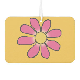 Graphical Flower Pink/Blue Revisible Air Freshener