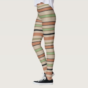 Graphical Horizontal Lines with Custom Colour Leggings