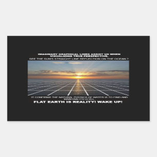 Graphical lines help us to visualise Flat Earth Sticker