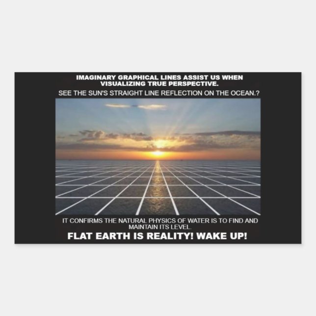 Graphical lines help us to visualize Flat Earth Sticker (Front)