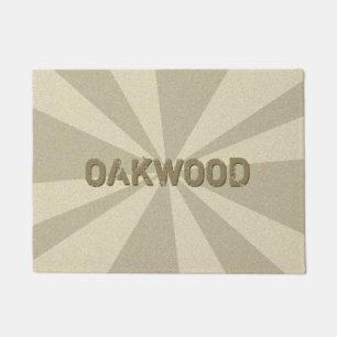 Graphical Rays Customizable any Colour any Name Doormat