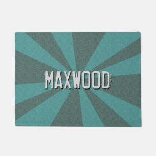 Graphical Rays Customizable any Colour any Name Doormat