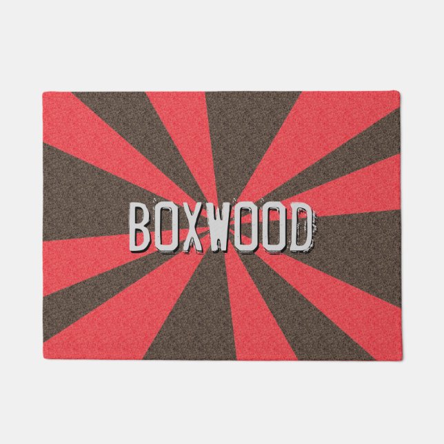 Graphical Rays Customizable any Colour any Name Doormat (Front)