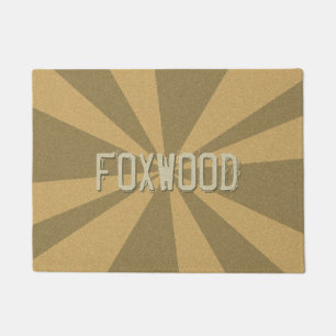 Graphical Rays Customizable any Colour any Name Doormat