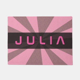 Graphical Rays Customizable any Colour any Name Doormat