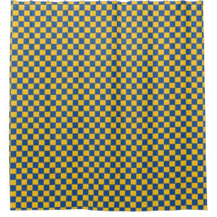 Graphical Woven Chequered Blue Yellow