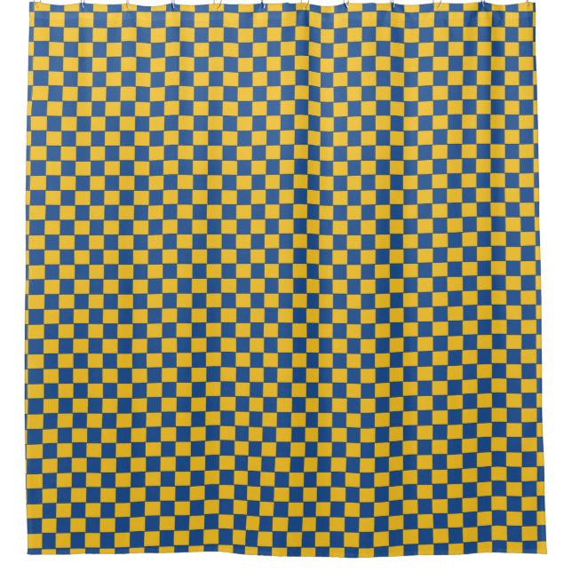 Graphical Woven Chequered Blue Yellow (Front)