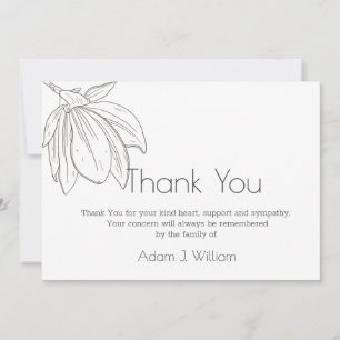 Graphics  Floral  Modern Funeral Thank You Card