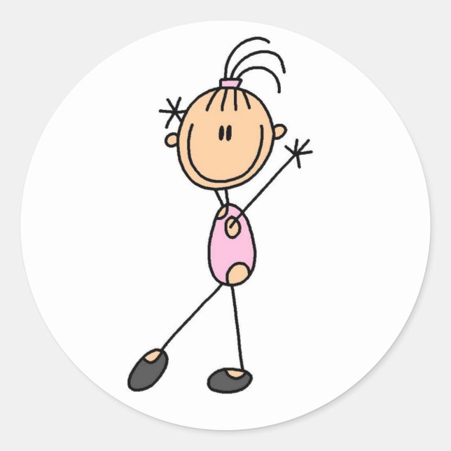 Graphique à bâtons Gymnaste pour fille en Stickers (Devant)