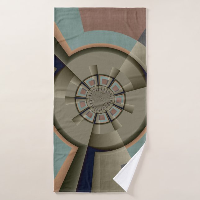 Graphique d'art fractal de l'harmonie des couleurs (Serviette de bain)