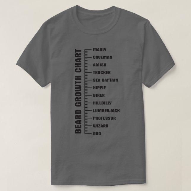 Graphique de croissance de la barbe TShirt classiq (Design devant)