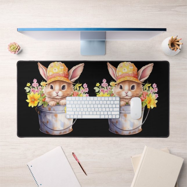 Graphique de lapin pour filles Floral Printemps He (Bureau 1)