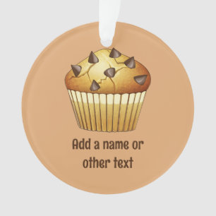 Graphique de muffin à chips de chocolat - Texte de