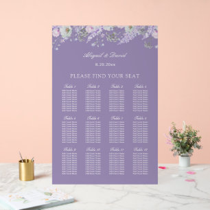 Graphique de placement en acrylique pour mariage a