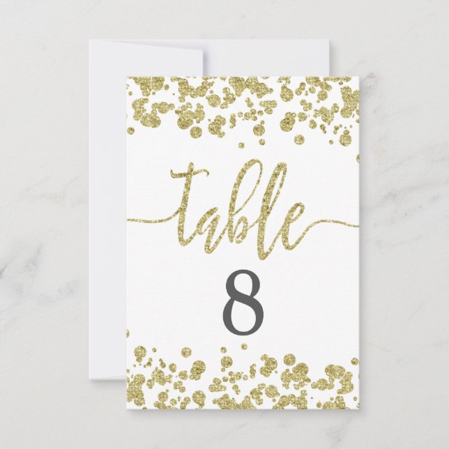Graphique de table de mariage avec numéro de table (Devant)